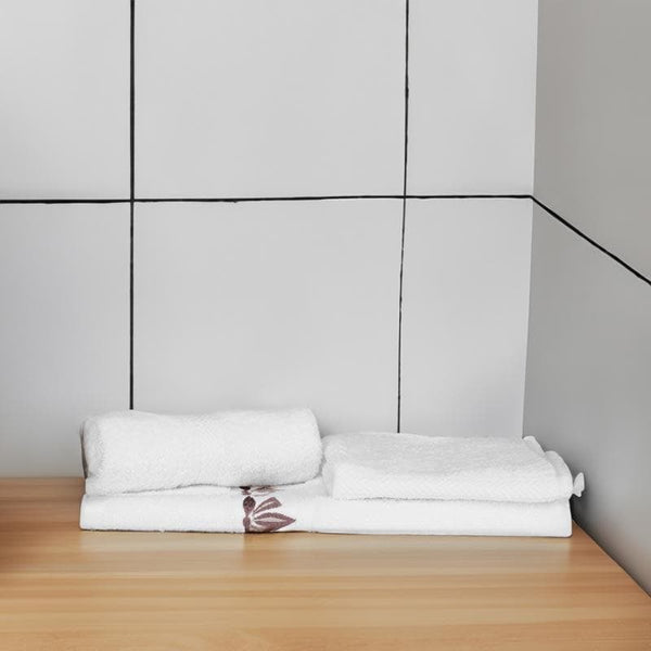 Buy Boho Buff Towel (White) - Three Piece Set Hand & Face Towels from Vaaree