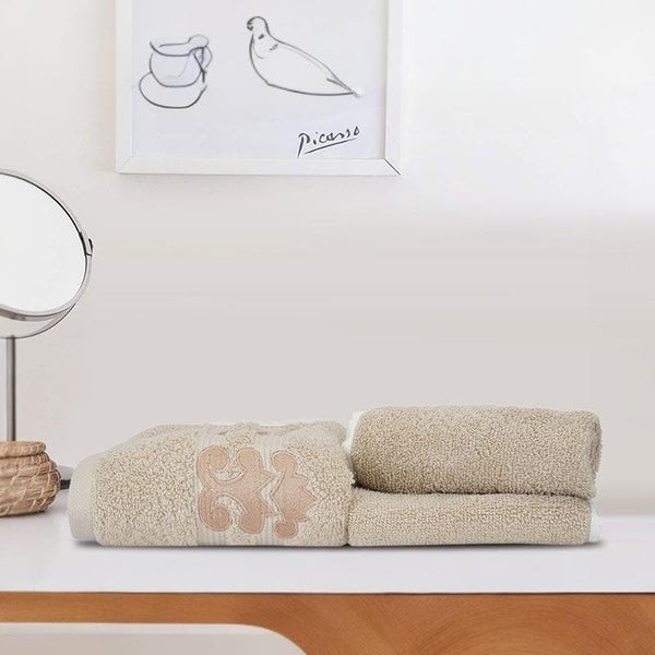 Buy Hand & Face Towels - Charmchic Bath Towel (Beige) - Set Of Three at Vaaree online