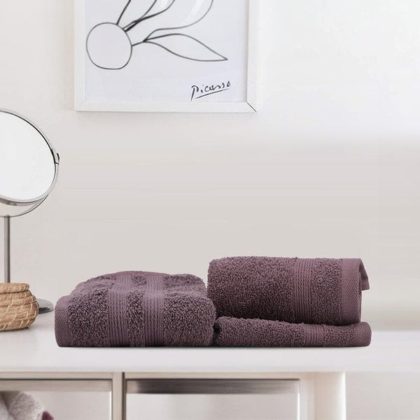 Buy Hand & Face Towels - Cute Cuddly Towel (Purple) - Set Of Three at Vaaree online