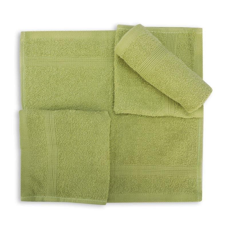 Buy Cute Cuddly Towel (Sap Green) - Six Piece Set Hand & Face Towels from Vaaree