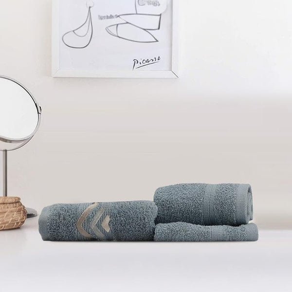 Buy Diamondy Hand Towel (Slate Blue) - Three Piece Set Hand & Face Towels from Vaaree