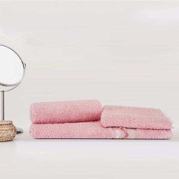 Buy Diamondy Towel (Blush) - Three Piece Set Hand & Face Towels from Vaaree