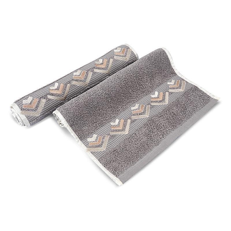 Buy Diamondy Towel (Grey) - Six Piece Set Hand & Face Towels from Vaaree