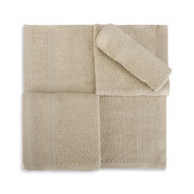 Buy Greek Key Hand & Face Towel (Beige) - Six Piece Set Hand & Face Towels from Vaaree