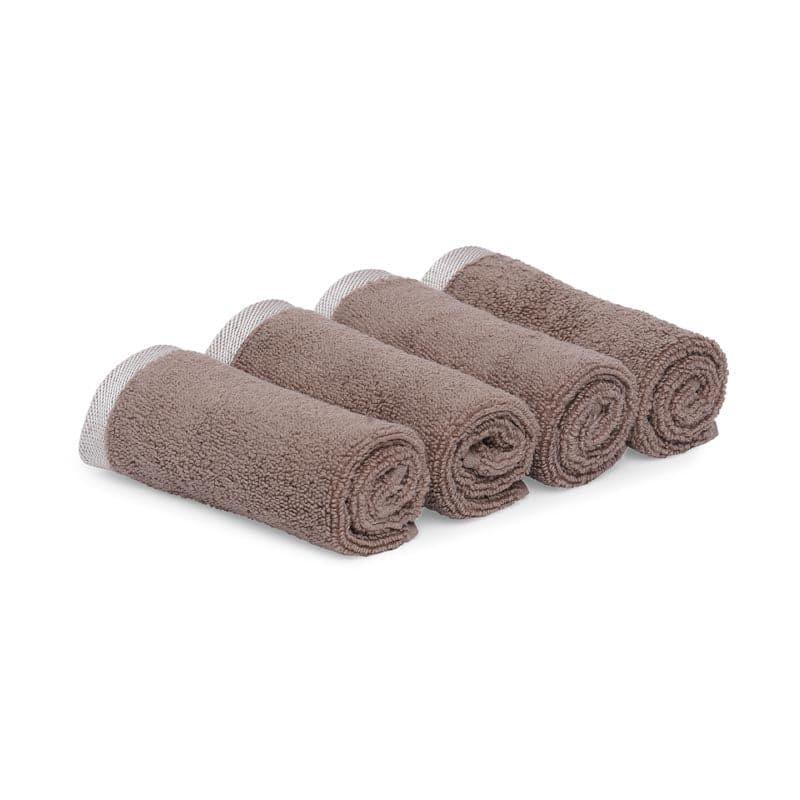 Buy Hue Haven Face Towel (Beige) - Set of Four Hand & Face Towels from Vaaree