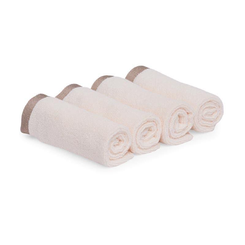 Buy Hue Haven Face Towel (Ivory) - Set of Four Hand & Face Towels from Vaaree