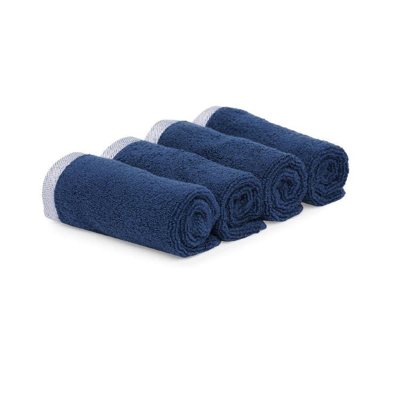 Buy Hue Haven Face Towel (Navy) - Set of Four Hand & Face Towels from Vaaree