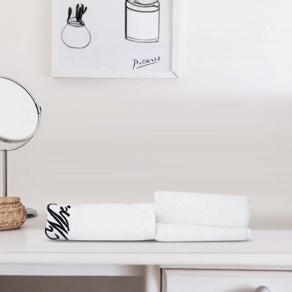 Buy Just Couple Things Hand & Face Towel (White) - Three Piece Set Hand & Face Towels from Vaaree