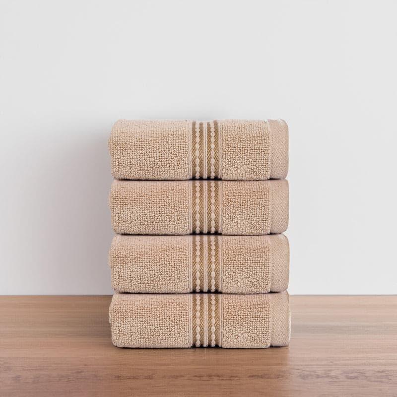 Buy Micro Cotton LuxeDry Solid Face Towel (Brown) - Set Of Four Hand & Face Towels from Vaaree