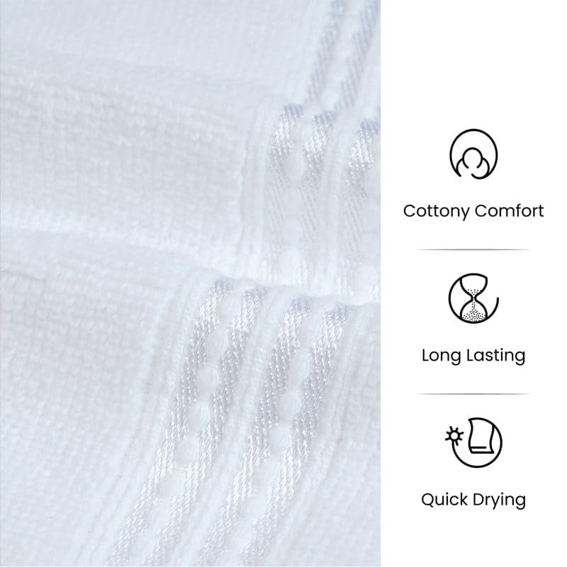 Buy Micro Cotton LuxeDry Solid Face Towel (White) - Set Of Four Hand & Face Towels from Vaaree