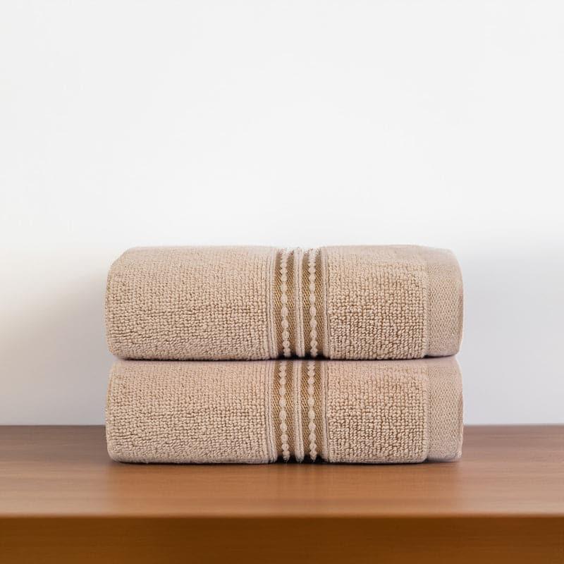 Buy Micro Cotton LuxeDry Solid Hand Towel (Brown) - Set Of Two Hand & Face Towels from Vaaree