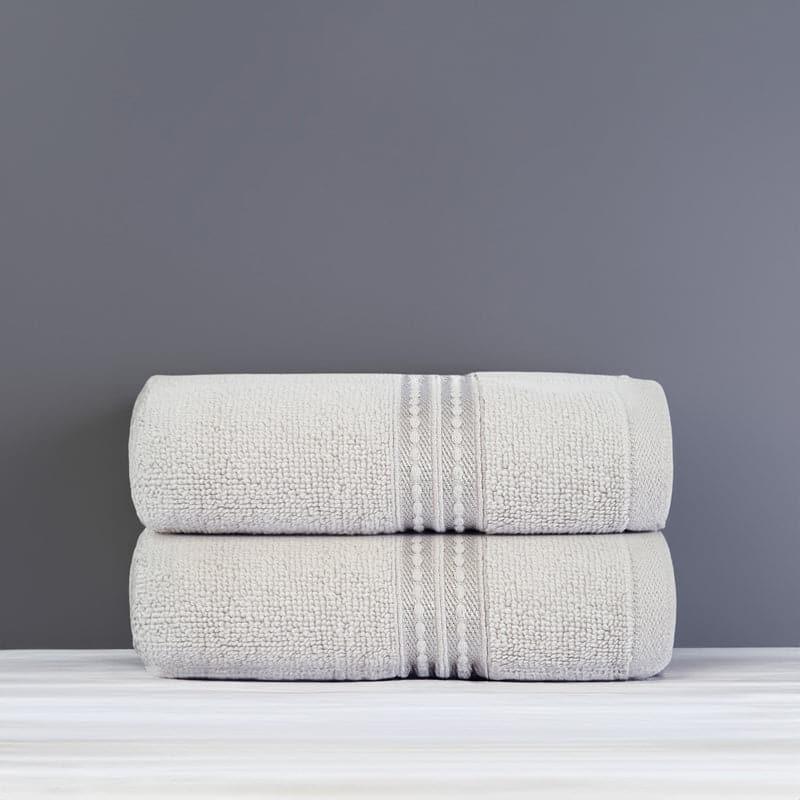 Buy Hand & Face Towels - Micro Cotton LuxeDry Solid Hand Towel (Grey) - Set Of Two at Vaaree online