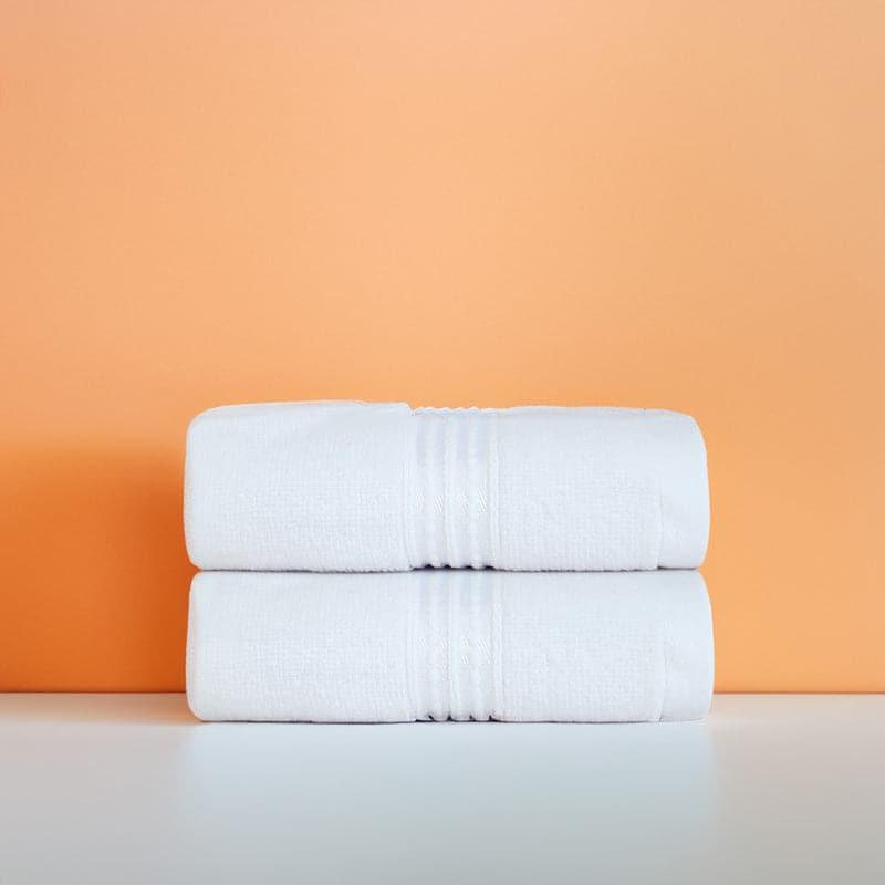 Buy Hand & Face Towels - Micro Cotton LuxeDry Solid Hand Towel (White) - Set Of Two at Vaaree online