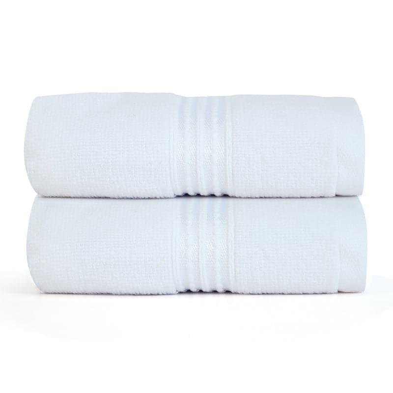 Buy Hand & Face Towels - Micro Cotton LuxeDry Solid Hand Towel (White) - Set Of Two at Vaaree online