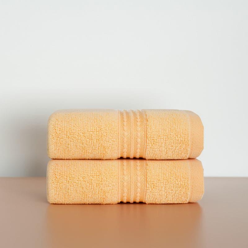 Buy Micro Cotton LuxeDry Solid Hand Towel (Yellow) - Set Of Two Hand & Face Towels from Vaaree