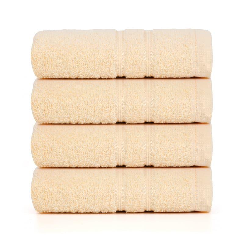 Buy Hand & Face Towels - Micro Cotton LuxeDry Soothe Face Towel (Beige) - Set Of Four at Vaaree online