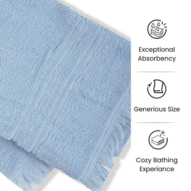 Buy Hand & Face Towels - Micro Cotton LuxeDry Soothe Face Towel (Blue) - Set Of Four at Vaaree online