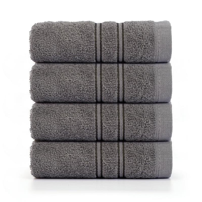 Buy Hand & Face Towels - Micro Cotton LuxeDry Soothe Face Towel (Dark Grey) - Set Of Four at Vaaree online