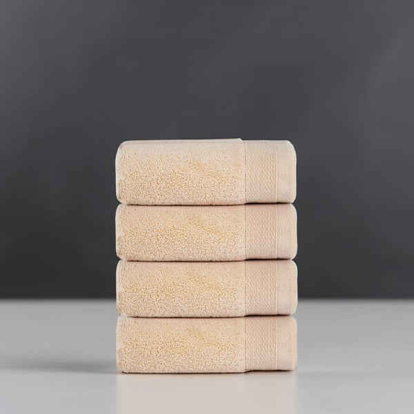 Buy Micro Cotton Soft Serenity Solid Face Towel (Beige) - Set Of Four Hand & Face Towels from Vaaree