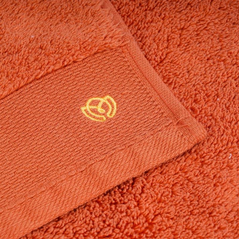 Buy Hand & Face Towels - Micro Cotton Soft Serenity Solid Face Towel (Orange) - Set Of Four at Vaaree online