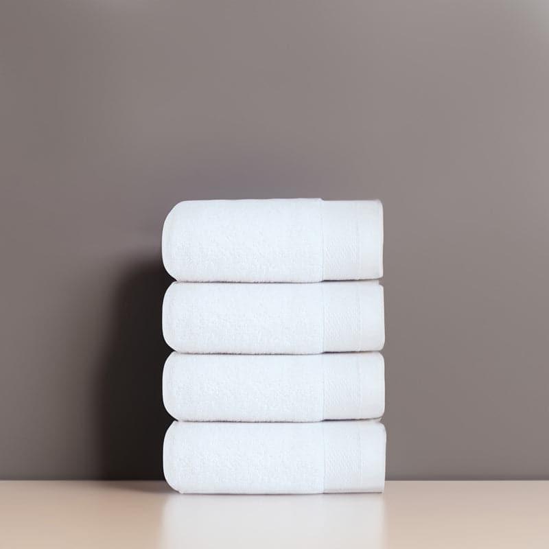 Buy Hand & Face Towels - Micro Cotton Soft Serenity Solid Face Towel (White) - Set Of Four at Vaaree online