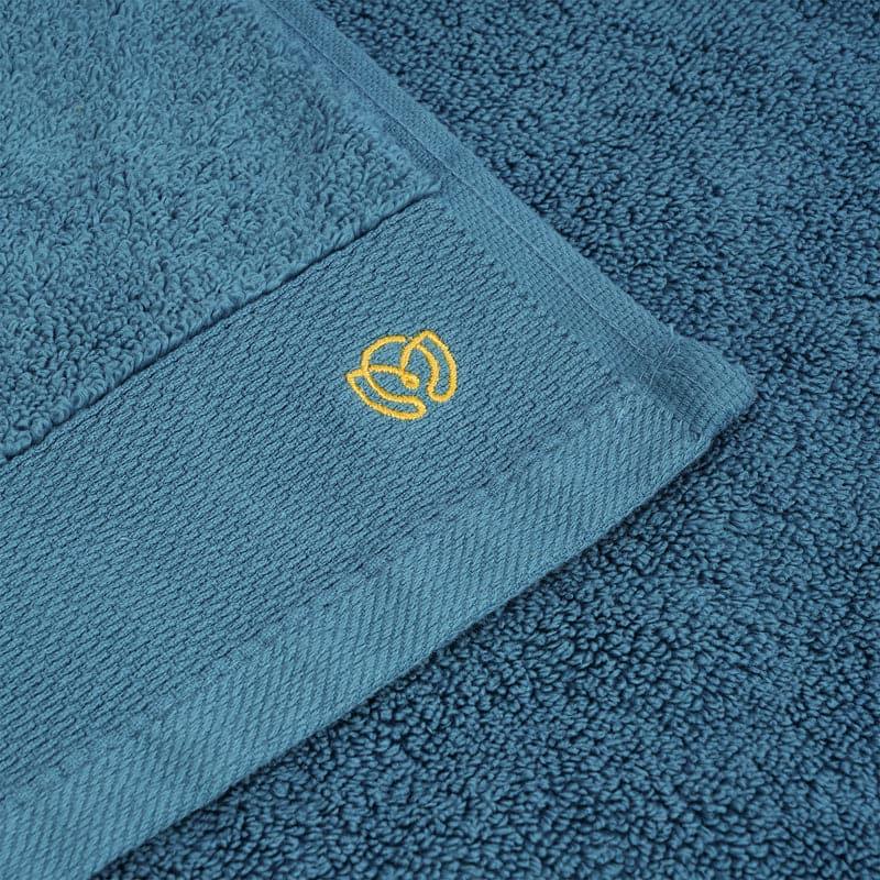 Buy Hand & Face Towels - Micro Cotton Soft Serenity Solid Hand Towel (Blue) - Set Of Two at Vaaree online