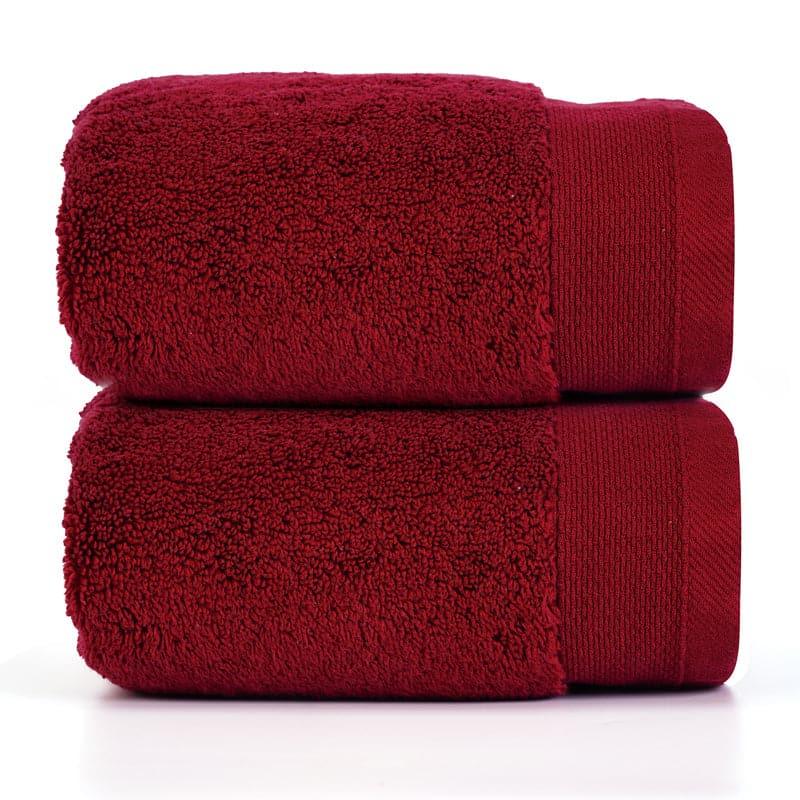 Buy Hand & Face Towels - Micro Cotton Soft Serenity Solid Hand Towel (Red) - Set Of Two at Vaaree online