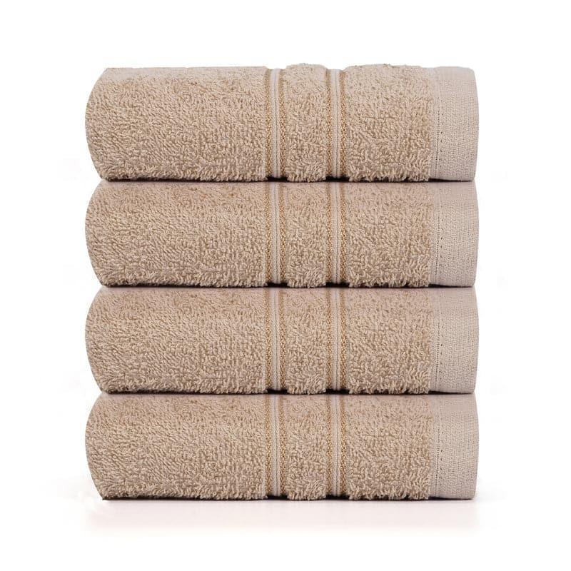 Buy Hand & Face Towels - Micro CottonLuxeDry Soothe Face Towel (Brown) - Set Of Four at Vaaree online