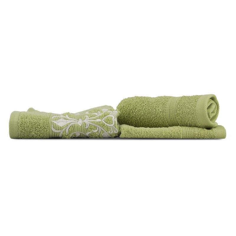 Buy Simora Hand & Face Towel (Green) - Three Piece Set Hand & Face Towels from Vaaree