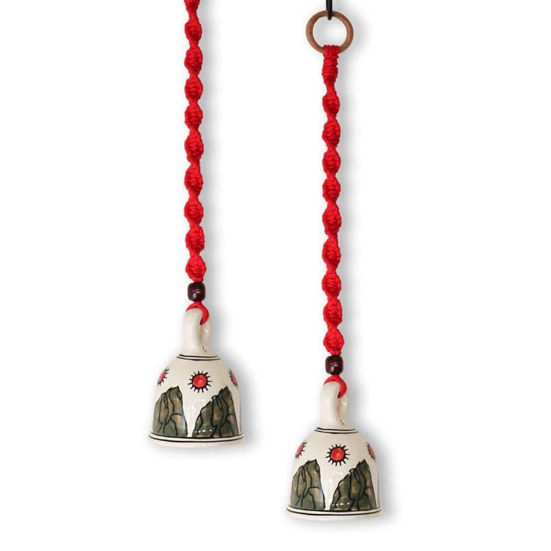 Buy Chanda Ceramic Festive Bell - Set Of Two Hanging Bell from Vaaree