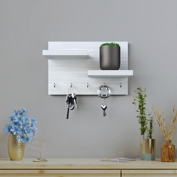 Hooks & Key Holders - Gala Wall Shelf - White