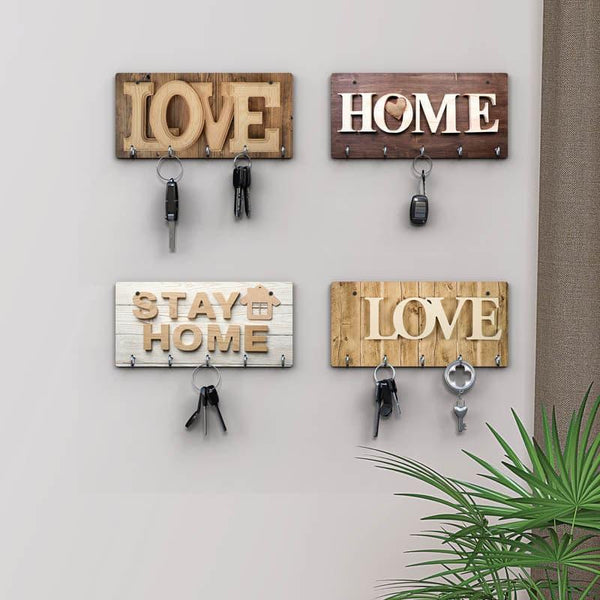 Hooks & Key Holders - Home Love Key Holder - Set Of Four