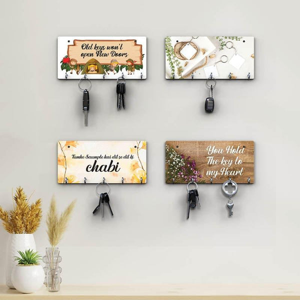 Hooks & Key Holders - Hope Quote Key Holder - Set Of Four