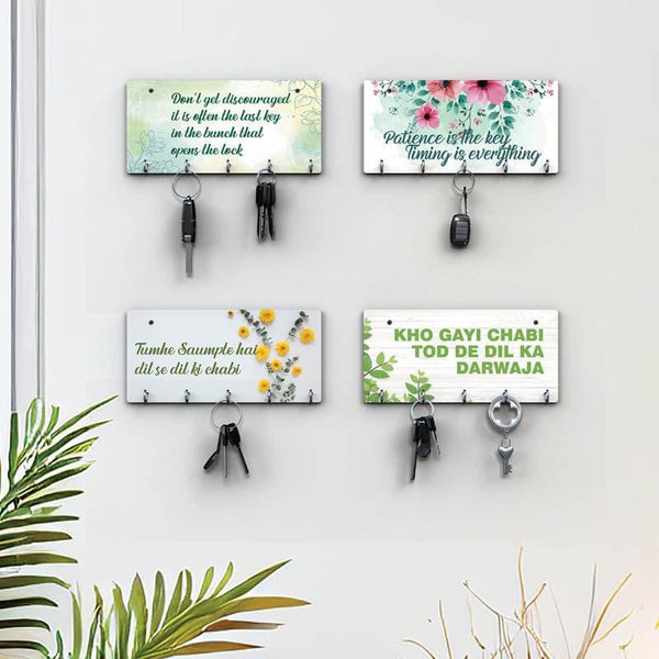 Hooks & Key Holders - Inspire Flora Key Holder - Set Of Four