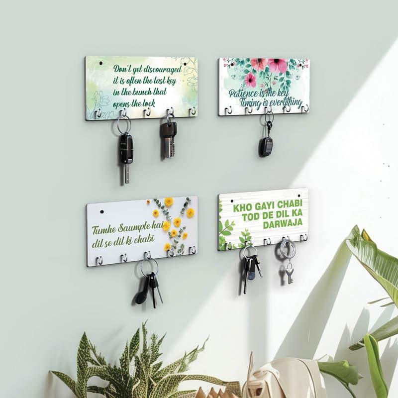 Hooks & Key Holders - Inspire Flora Key Holder - Set Of Four