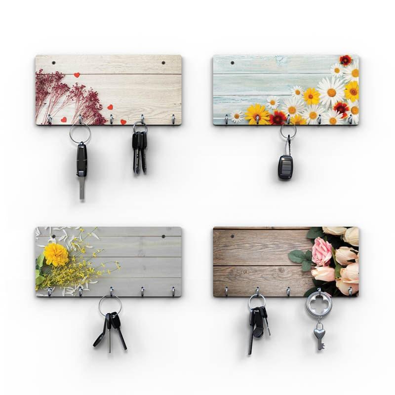 Hooks & Key Holders - Petal Magic Key Holder - Set Of Four