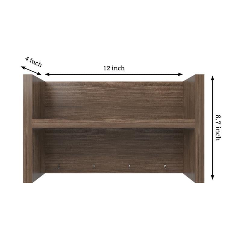 Hooks & Key Holders - Rumi Wall Shelf - Dark Oak