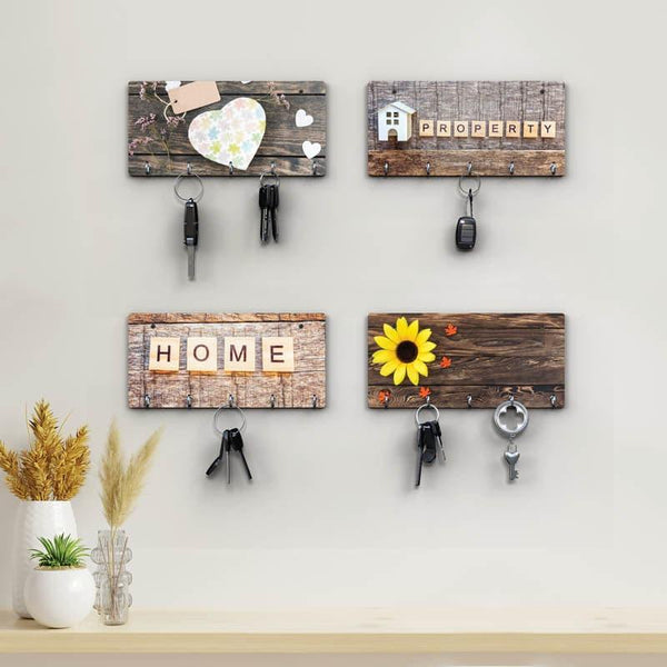 Hooks & Key Holders - Sweet Home Key Holder - Set Of Four