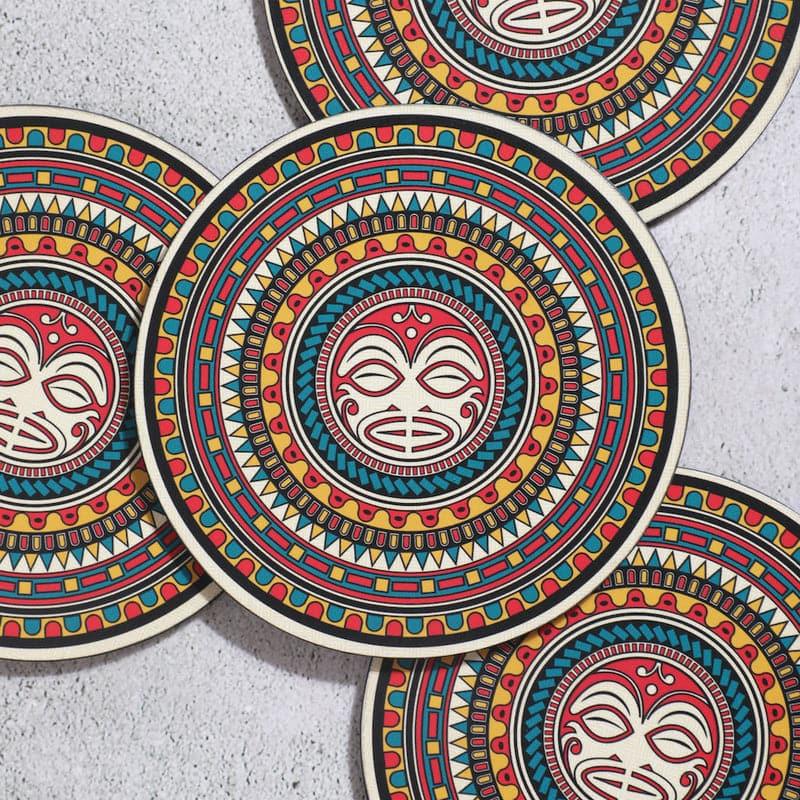 Buy Kila Maori Mandala Trivet - Set Of Four Hot Mats from Vaaree