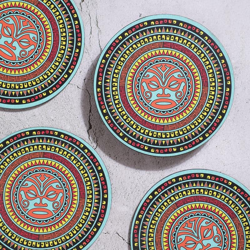 Buy Koa Maori Mandala Trivet - Set Of Four Hot Mats from Vaaree