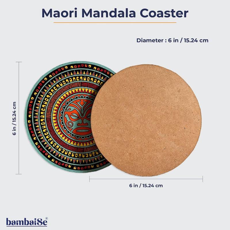 Buy Koa Maori Mandala Trivet - Set Of Four Hot Mats from Vaaree