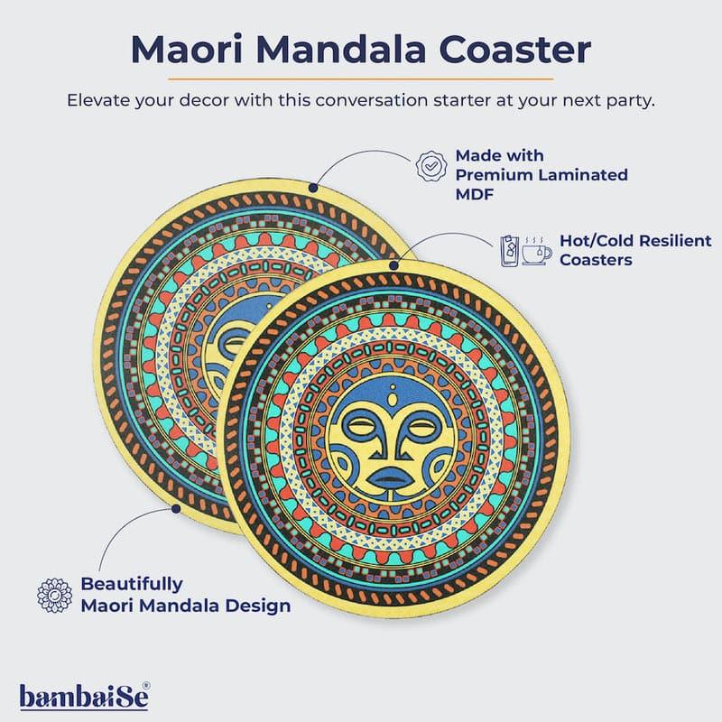 Buy Mantra Maori Mandala Trivet - Set Of Four Hot Mats from Vaaree