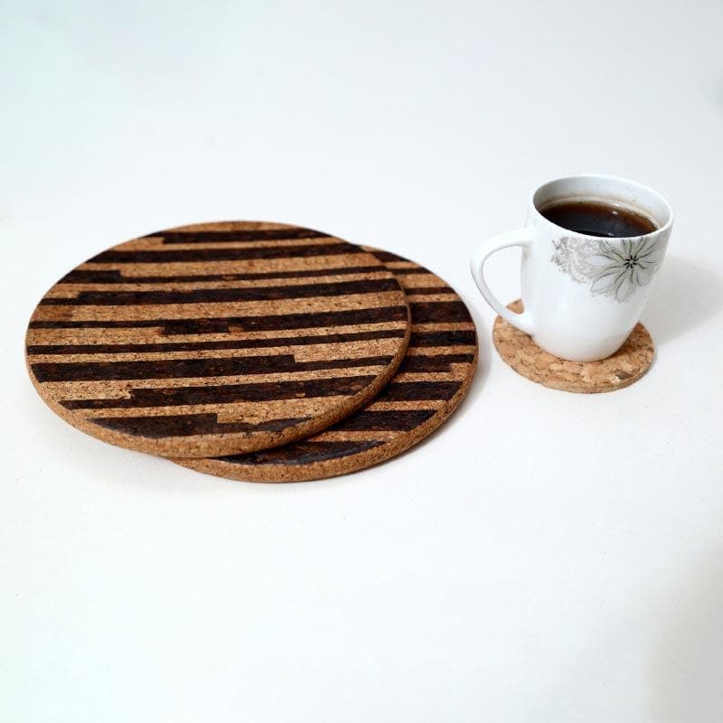 Hot Plate - Coastal Cork Trivet - Set Of Two