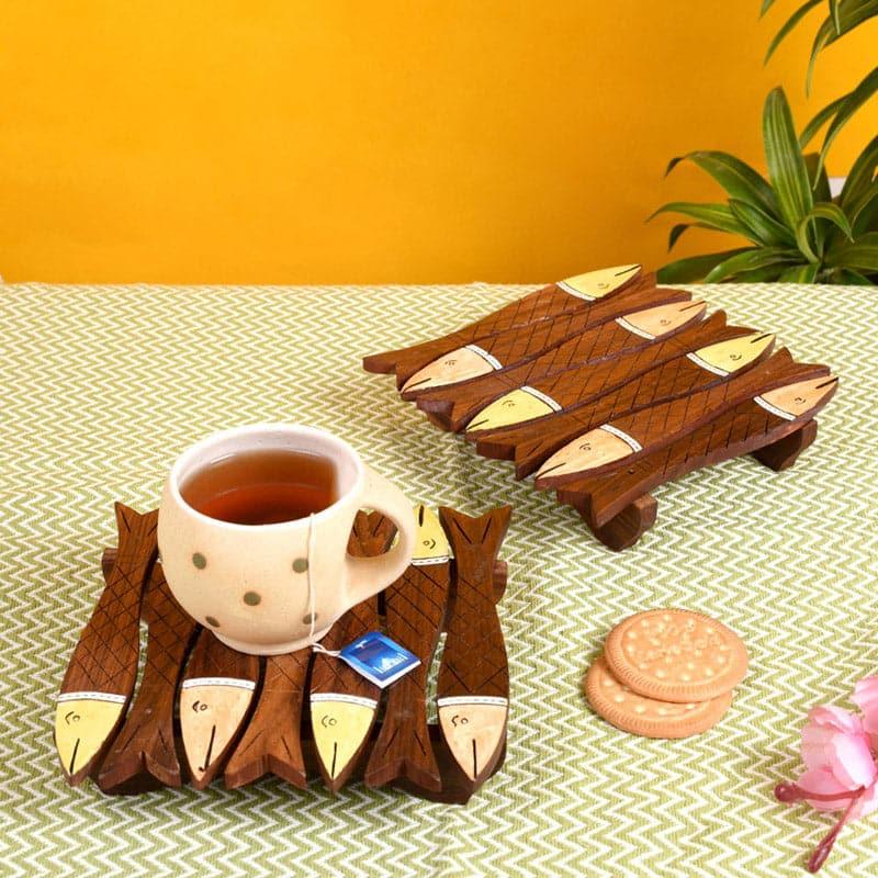 Buy Fishema Tribal Trivet - Set Of Two Hot Mats from Vaaree