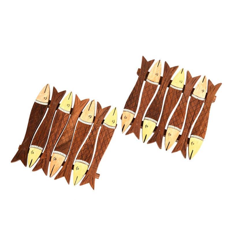 Buy Fishema Tribal Trivet - Set Of Two Hot Mats from Vaaree