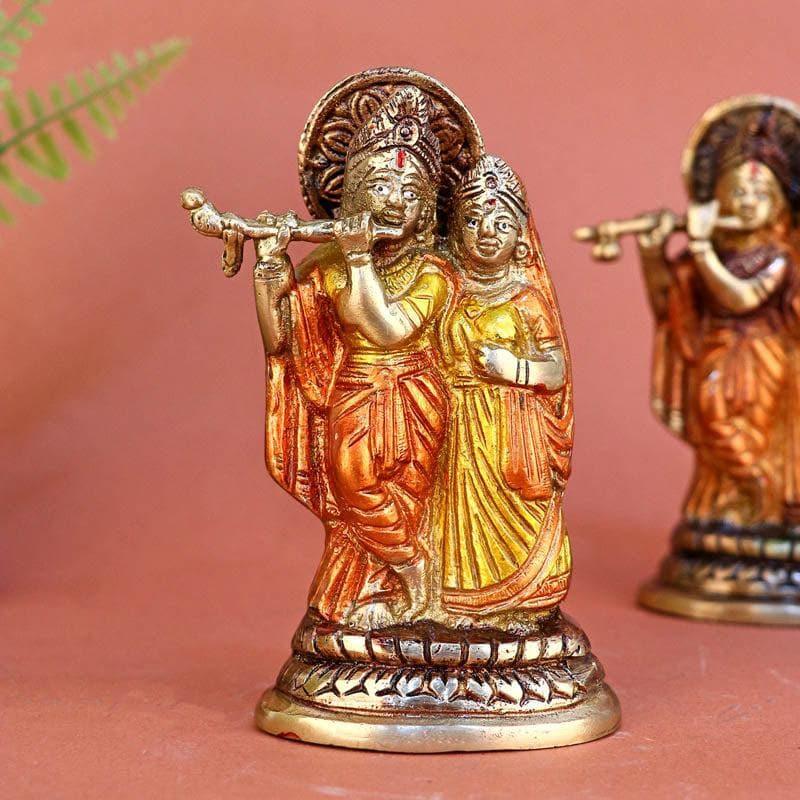 Buy Blessed Brass Radha Krishna Idol Idols & Sets from Vaaree