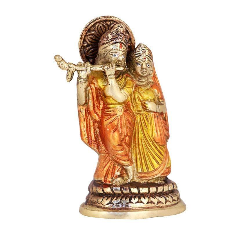 Buy Blessed Brass Radha Krishna Idol Idols & Sets from Vaaree