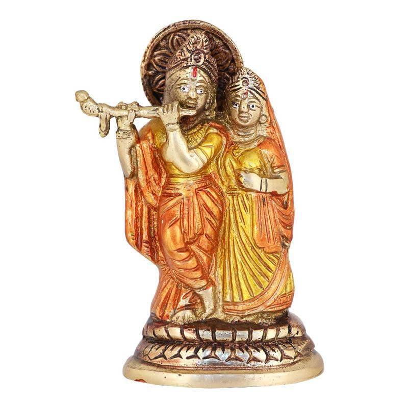 Buy Blessed Brass Radha Krishna Idol Idols & Sets from Vaaree