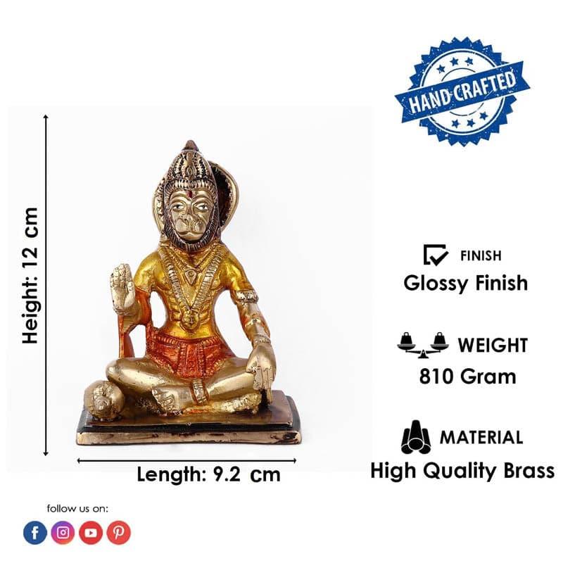 Buy Blessed Hanuman Brass Idol Idols & Sets from Vaaree