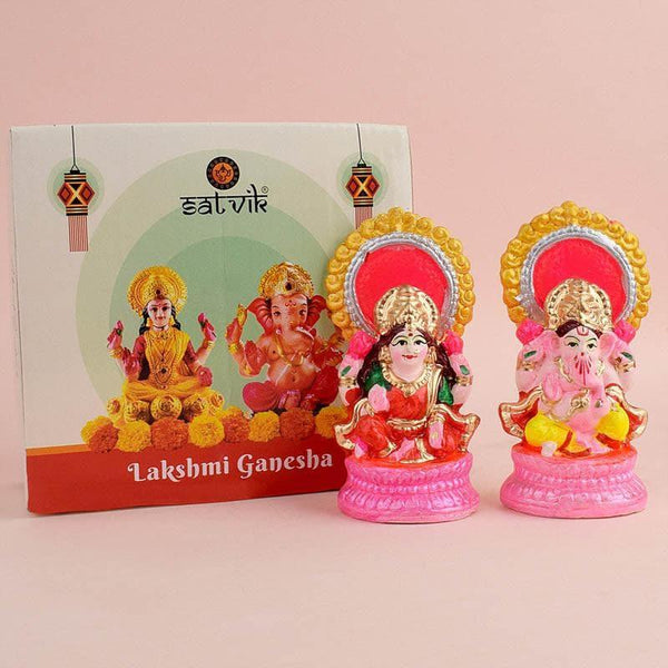 Idols & Sets - Blessed Union Lakshmi Ganesha Idol Set